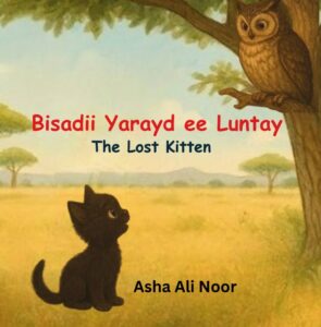 picture of kitten talking to an owl